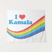I Liebe Kamala Niedlich Election Rainbow Wandteppich (Vorderseite (Horizontal))