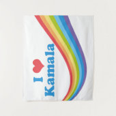 I Liebe Kamala Niedlich Election Rainbow Wandteppich (Vorderseite)