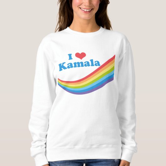 I Liebe Kamala Niedlich Election Rainbow Women Sweatshirt (Vorderseite)