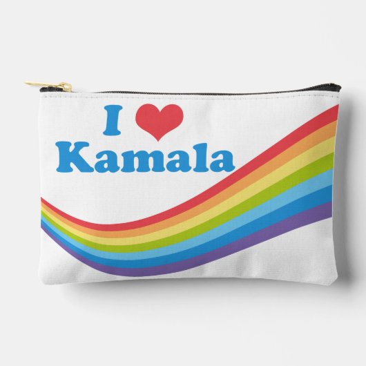I Liebe Kamala Niedlich Rainbow Election Zubehörtasche (Vorderseite)