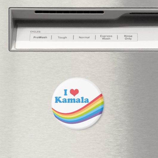 I Liebe Kamala Rainbow Election Magnet (In Situ (Geschirrspüler))