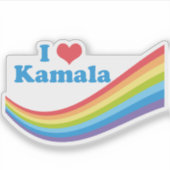 I Liebe Kamala Rainbow Laptop Aufkleber (Vorderseite)
