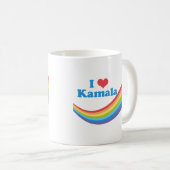 I Liebe Kamala Rainbow Niedliche Wahlen Long Sleev Kaffeetasse (VorderseiteRechts)