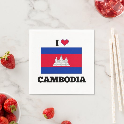 I Liebe Kambodscha Serviette (Beispiel)