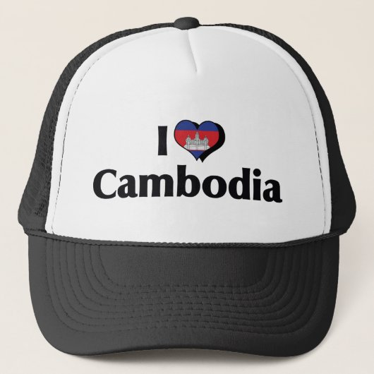 I Liebe Kambodscha Truckerkappe (Vorderseite)