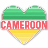 I. Liebe Kamerun, Kamerunisches Herz Aufkleber (Vorderseite)