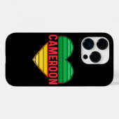 I. Liebe Kamerun, Kamerunisches Herz Case-Mate iPhone Hülle (Rückseite (Horizontal))
