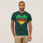 I. Liebe Kamerun, Kamerunisches Herz T-Shirt (Vorne ganz)