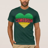 I. Liebe Kamerun, Kamerunisches Herz T-Shirt (Vorderseite)