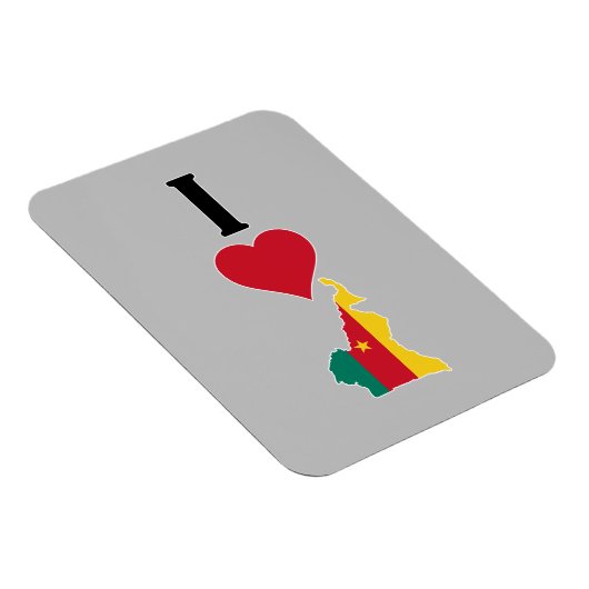 I Liebe Kamerun Vertikal I Herz Land Flag Karte Magnet (Rechte Seite)