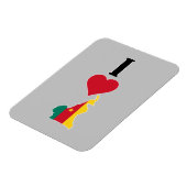 I Liebe Kamerun Vertikal I Herz Land Flag Karte Magnet (Linke Seite)
