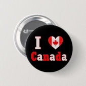 I Liebe-Kanada-Ahorn-Blatt-Herz Button (Vorne & Hinten)
