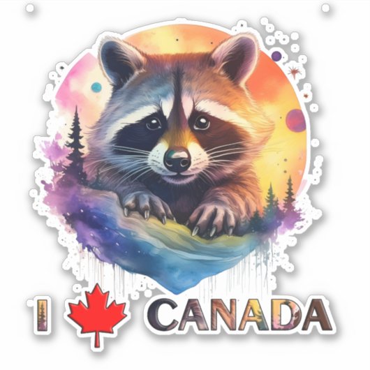 I Liebe Kanada Aufkleber (Vorderseite)