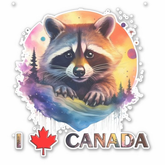 I Liebe Kanada Aufkleber (Vorderseite)