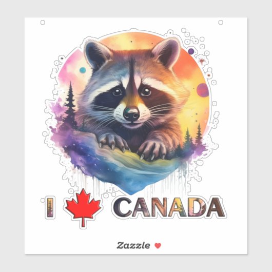 I Liebe Kanada Aufkleber (Blatt)