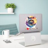 I Liebe Kanada Aufkleber (Laptop auf Schreibtisch)