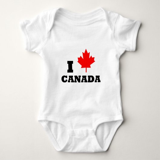 I Liebe Kanada Baby Strampler (Vorderseite)