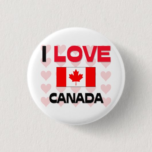 I Liebe Kanada Button (Vorderseite)