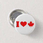 I Liebe Kanada Button (Vorne & Hinten)
