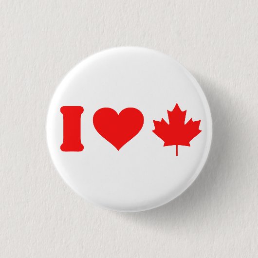 I Liebe Kanada Button (Vorderseite)