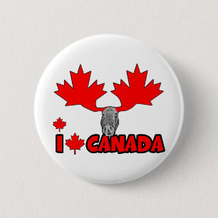 I Liebe Kanada Button