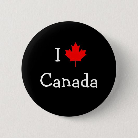 I Liebe Kanada Button (Vorderseite)