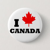 I Liebe Kanada Button (Vorderseite)