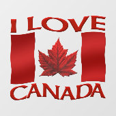 I Liebe Kanada Decals Custom Canada Window Decal Fensteraufkleber (Blatt)