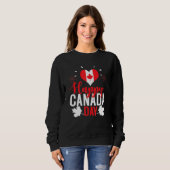 I Liebe Kanada Glücklich Kanada Tag 5 Sweatshirt (Vorne ganz)