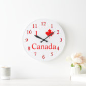 I Liebe Kanada Große Wanduhr (Zuhause)