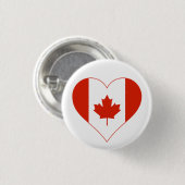 I Liebe Kanada Herz Button (Vorne & Hinten)