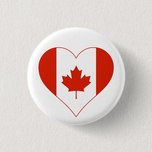 I Liebe Kanada Herz Button (Vorderseite)