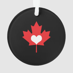 I Liebe-Kanada-Herz und Ahorn-Blatt Ornament