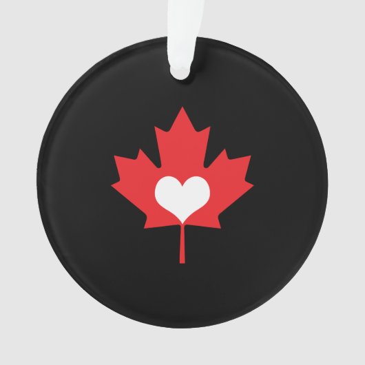 I Liebe-Kanada-Herz und Ahorn-Blatt Ornament (Vorderseite)
