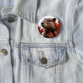 I Liebe Kanada - Kanadischer Biber mit Leaf Button (Beispiel)