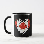 I Liebe Kanada - Kanadisches Flaggenherz Tasse (Links)