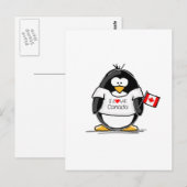 I Liebe Kanada Pinguin Postkarte (Vorne/Hinten)