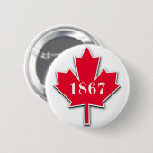 I LIEBE Kanada - Roter Ahornblättriger Leaf - Est Button (Vorne & Hinten)