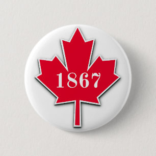 I LIEBE Kanada - Roter Ahornblättriger Leaf - Est Button