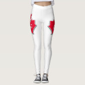 I LIEBE Kanada - Roter Ahornblättriger Leaf - Est Leggings (Vorderseite)