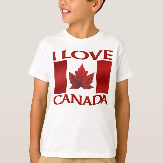 I Liebe Kanada Shirt Kid's Souvenir Kanada Shirt (Vorderseite)
