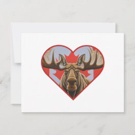 I Liebe Kanada - Stolze kanadische Elche und Ahorn Mitteilungskarte