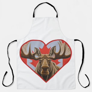 I Liebe Kanada - Stolze kanadische Elche und Ahorn Schürze