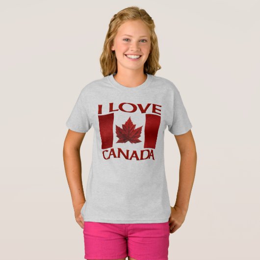 I Liebe Kanada T - Shirt Kid's Souvenir Kanada Shi (Vorne ganz)