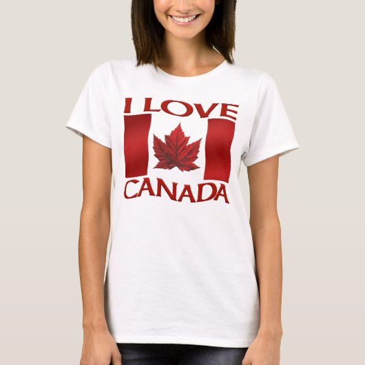 I Liebe Kanada T - Shirt Women's Plus Size Flag Sh (Vorderseite)