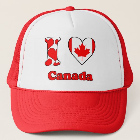 I Liebe Kanada Truckerkappe (Vorderseite)