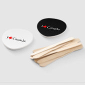 I Liebe Kanada Typografie mit Party aus rotem Ahor Fächer (Non-assembled)