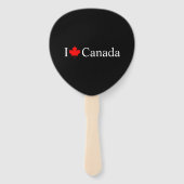 I Liebe Kanada Typografie mit Party aus rotem Ahor Fächer (Rückseite)