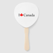 I Liebe Kanada Typografie mit Party aus rotem Ahor Fächer (Vorderseite)