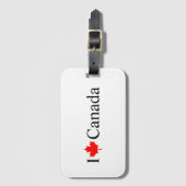 I Liebe Kanada Typografie mit rotem Ahornblatt Gepäckanhänger (Vorderseite Vertikal)